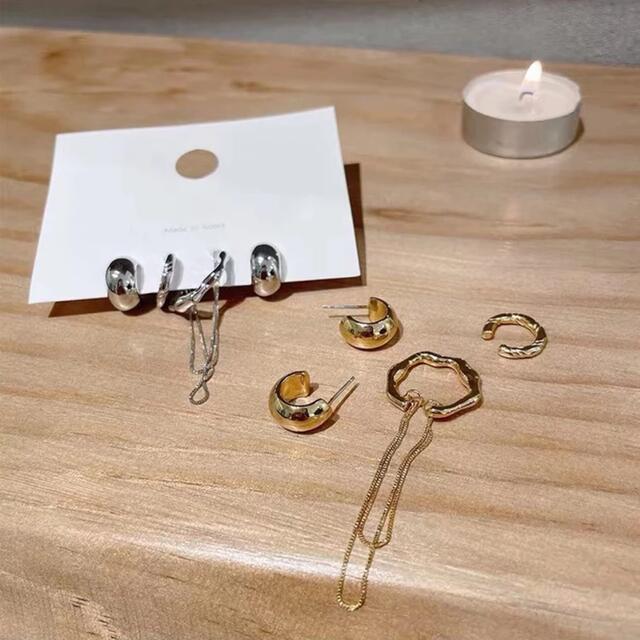 PI025 gold pierce ＆ ear cuff レディースのアクセサリー(イヤーカフ)の商品写真