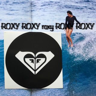 ロキシー(Roxy)のROXYロキシーUS限定アイコンサークルステッカーBLACKラスト１(サーフィン)