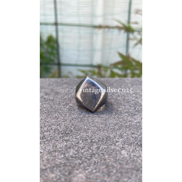 【USED】VINTAGE block silver 925 ring