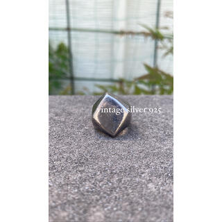 【USED】VINTAGE block silver 925 ring(リング(指輪))