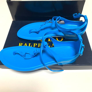 ラルフローレン(Ralph Lauren)のラルフローレンサンダル　24センチ　ブルー(サンダル)