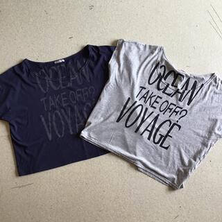 コルザ(COLZA)のロゴTシャツ2枚セット　グレー　ネイビー　ヨガ　フィットネス　トレーニング(Tシャツ(半袖/袖なし))