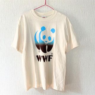 WWF(世界自然保護基金）　半袖Tシャツ　パンダ柄　レア　クリーム(Tシャツ(半袖/袖なし))