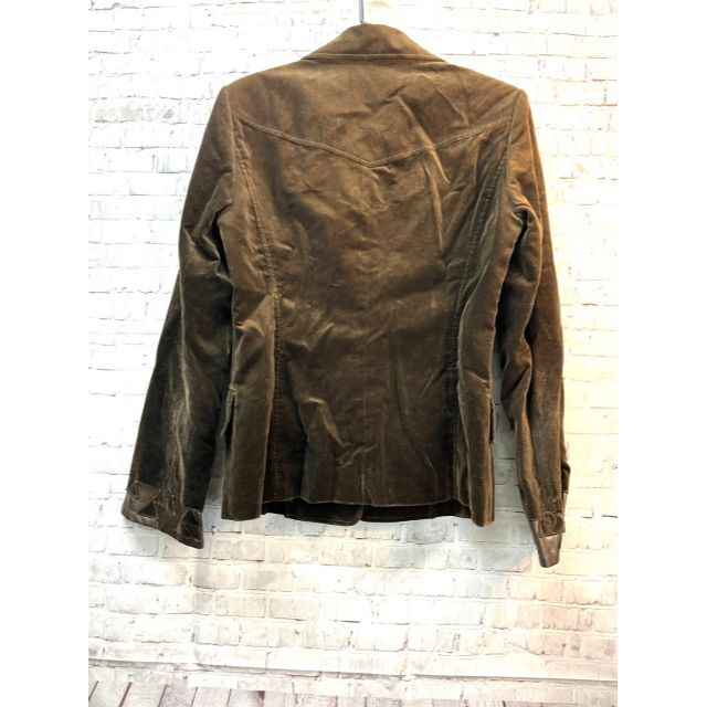 【美品】TRUSSARDI　レディース　ベロア　ジャケット　袖口切り替え　40