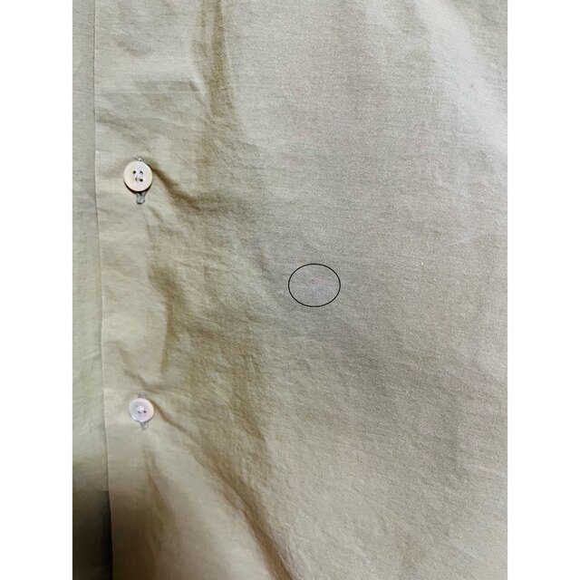 AURALEE(オーラリー)のAURALEE オーラリー半袖オープンカラーシャツ ベージュ　size 4 メンズのトップス(シャツ)の商品写真