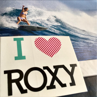 ロキシー(Roxy)のROXYロキシーハワイUS限定サーフLOVEハートティールステッカー(サーフィン)