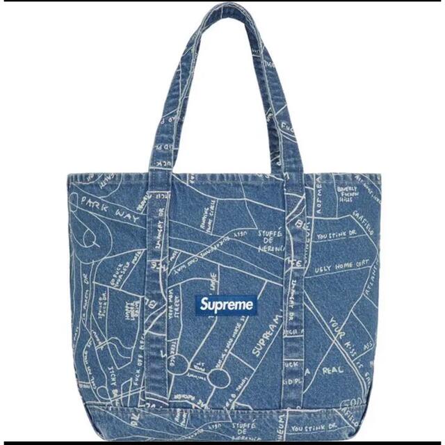 Supreme(シュプリーム)のSupreme Gonz Map Denim Tote Washed Blue メンズのバッグ(トートバッグ)の商品写真