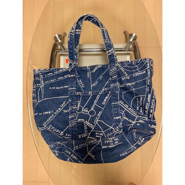 Supreme Gonz Map Denim Tote Washed Blue - www.sorbillomenu.com