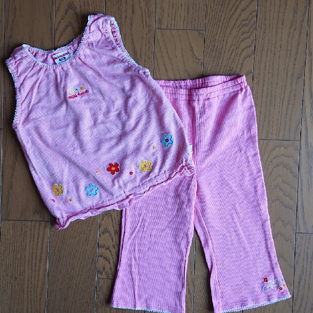 mikihouse(ミキハウス)のミキハウス 120 ルームウエア、ノースリーブ キッズ/ベビー/マタニティのキッズ服女の子用(90cm~)(Tシャツ/カットソー)の商品写真