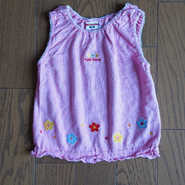 mikihouse(ミキハウス)のミキハウス 120 ルームウエア、ノースリーブ キッズ/ベビー/マタニティのキッズ服女の子用(90cm~)(Tシャツ/カットソー)の商品写真