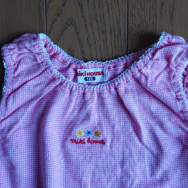 mikihouse(ミキハウス)のミキハウス 120 ルームウエア、ノースリーブ キッズ/ベビー/マタニティのキッズ服女の子用(90cm~)(Tシャツ/カットソー)の商品写真