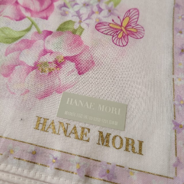 HANAE MORI(ハナエモリ)のハナエモリ　ハンカチ　新品 レディースのファッション小物(ハンカチ)の商品写真