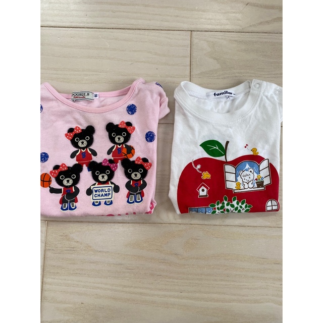 familiar(ファミリア)の専用　familiar ワンピース 極美品　Tシャツ2枚、3点セット キッズ/ベビー/マタニティのキッズ服女の子用(90cm~)(ワンピース)の商品写真