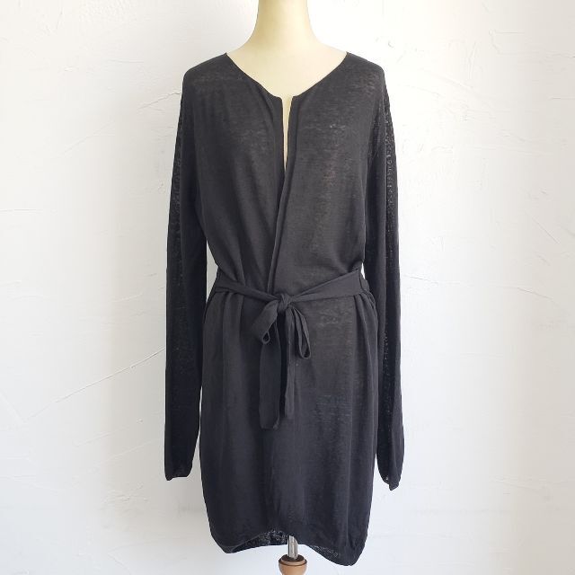 サラパチーニ SarahPacini ☆ 麻混 薄手 ロングカーディガン 伊 サラパチーニ SarahPacini ☆ 麻混 薄手 ロングカーディガン 伊