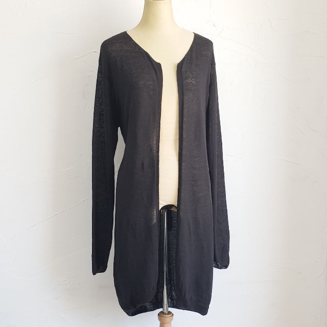 サラパチーニ SarahPacini ☆ 麻混 薄手 ロングカーディガン 伊 サラパチーニ SarahPacini ☆ 麻混 薄手 ロングカーディガン 伊