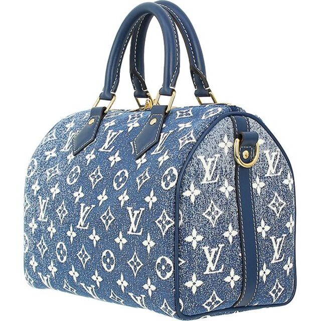 LOUIS VUITTON(ルイヴィトン)のルイヴィトン LOUIS VUITTON スピーディバンドリエール25 ショルダーバッグ モノグラムジャガード デニム カーフレザー ブルー 青 レディース 新品 157863 レディースのバッグ(ショルダーバッグ)の商品写真