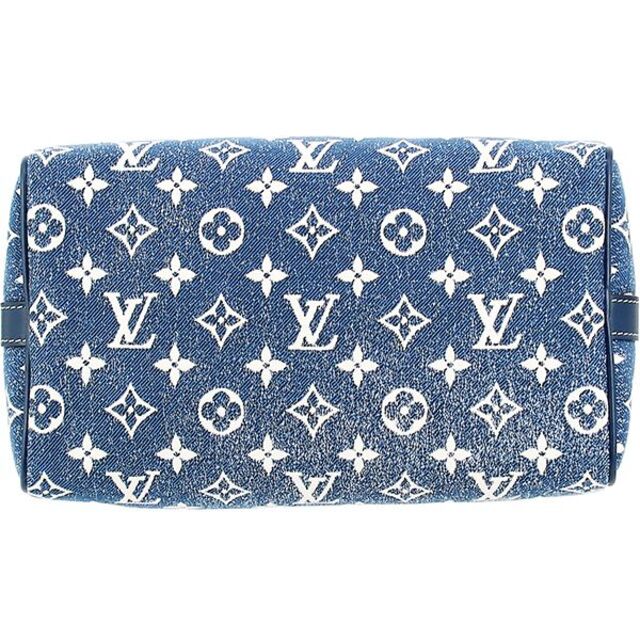 LOUIS VUITTON(ルイヴィトン)のルイヴィトン LOUIS VUITTON スピーディバンドリエール25 ショルダーバッグ モノグラムジャガード デニム カーフレザー ブルー 青 レディース 新品 157863 レディースのバッグ(ショルダーバッグ)の商品写真