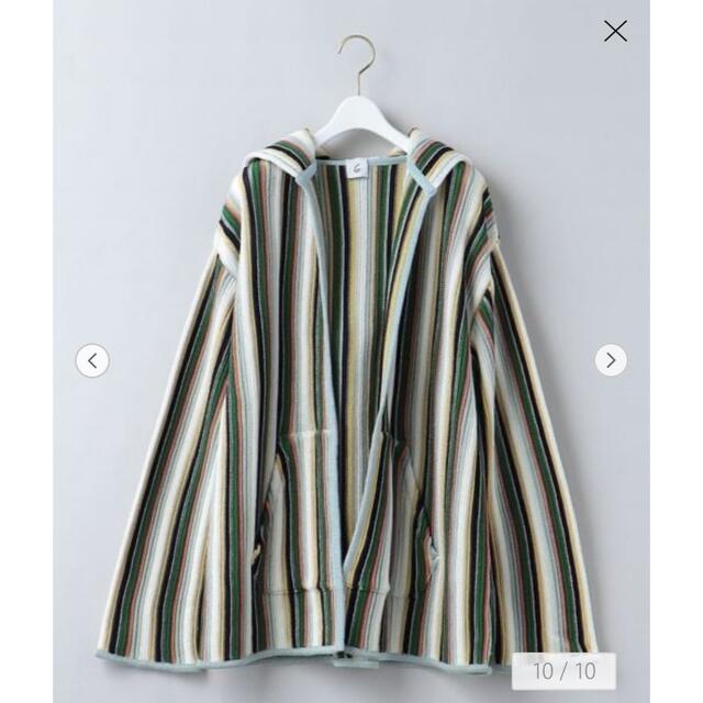 ＜6(ROKU)＞COTTON MULTI STRIPE HOODIE/フーディ