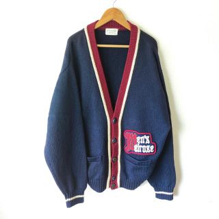 メンズメルローズ(MEN'S MELROSE)のメンズ 古着 カーディガン ネイビー 長袖 レディース ユニセックス 韓国(カーディガン)