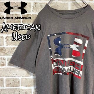 アンダーアーマー(UNDER ARMOUR)のUNDER ARMOUR アンダーアーマー アメリカ国旗 プリントT US古着(Tシャツ/カットソー(半袖/袖なし))