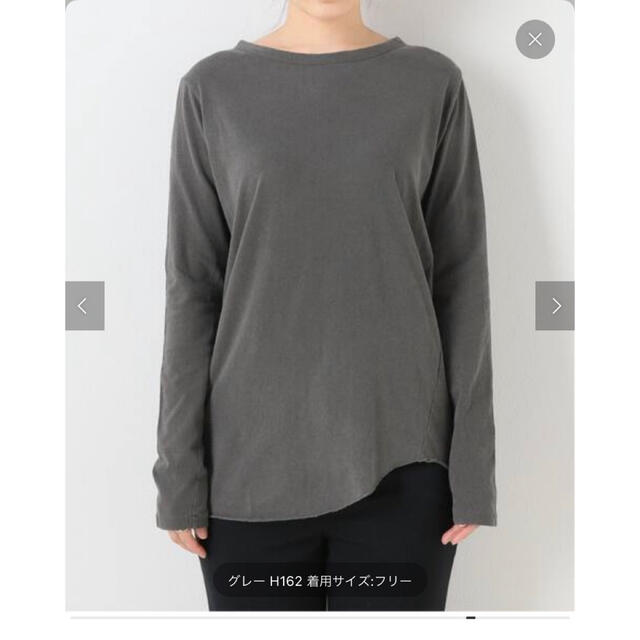 DEUXIEME CLASSE(ドゥーズィエムクラス)の新品　deuxieme classe layering Tシャツ　グレー レディースのトップス(Tシャツ(長袖/七分))の商品写真