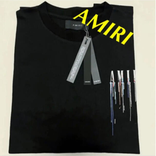 アミリ(AMIRI)のAMIRI ペイントドリップロゴTシャツ　ブラック　Mサイズ(Tシャツ/カットソー(半袖/袖なし))