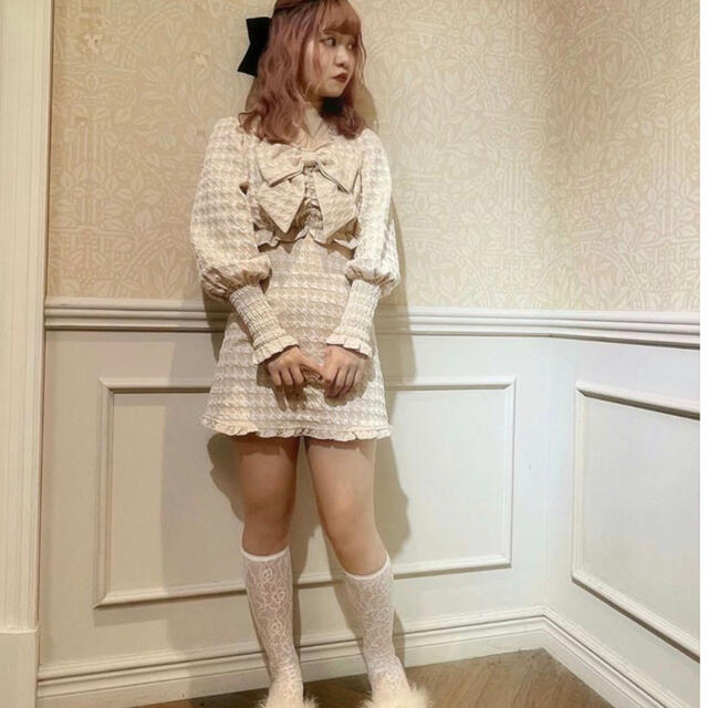 bubbles チェックジャガードフリルスカパン セットアップ 玄関先迄納品