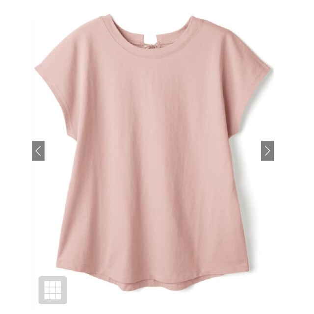 GRL(グレイル)のバックリボンノースリーブラウンドヘムTシャツ レディースのトップス(Tシャツ(半袖/袖なし))の商品写真