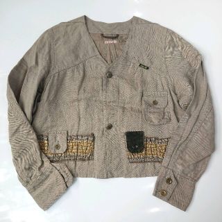 KAPITAL - KAPITAL キャピタル ノーカラージャケット 麻 リネン XSの