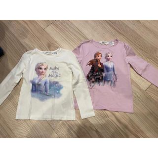 エイチアンドエム(H&M)のH&M アナと雪の女王　長袖ロンT  2枚セット　2-4Y  ディズニー(Tシャツ/カットソー)