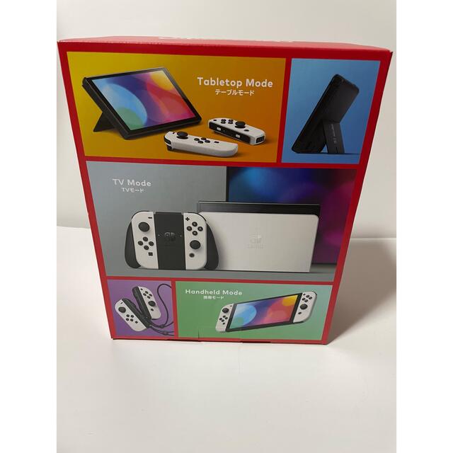 Nintendo Switch 本体 有機ELモデル ホワイト　箱傷みあり エンタメ/ホビーのゲームソフト/ゲーム機本体(家庭用ゲーム機本体)の商品写真