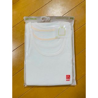 ユニクロ(UNIQLO)のUNIQLO ｺｯﾄﾝﾒｯｼｭﾀﾝｸﾄｯﾌﾟ90(下着)