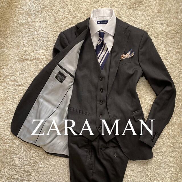 ZARA スリーピース　L位　グレー　セットアップ　スーツ　ZARAMAN | フリマアプリ ラクマ