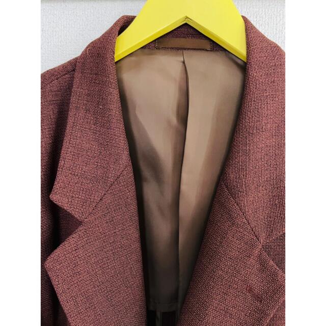 【レナウン ネクストアイ】テーラードジャケット スーツ レトロ ブラウン M メンズのジャケット/アウター(テーラードジャケット)の商品写真