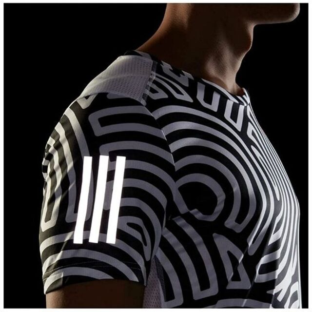adidas(アディダス)のアディダス Tシャツ ハーフパンツ ランニング 上下セット 黒白(L)★新品 スポーツ/アウトドアのランニング(ウェア)の商品写真