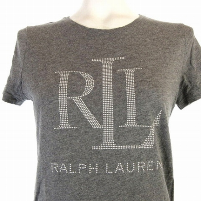 Ralph Lauren(ラルフローレン)のラルフローレン 近年モデル Tシャツ カットソー 半袖 丸首 ロゴ グレー XS レディースのトップス(Tシャツ(半袖/袖なし))の商品写真