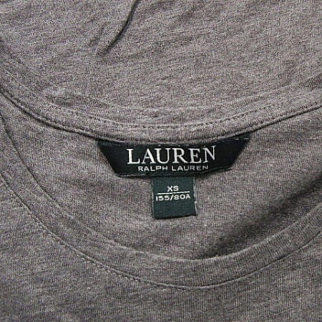 Ralph Lauren(ラルフローレン)のラルフローレン 近年モデル Tシャツ カットソー 半袖 丸首 ロゴ グレー XS レディースのトップス(Tシャツ(半袖/袖なし))の商品写真