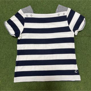 プチバトー(PETIT BATEAU)の美品✨プチバトー マリニエール90cm マリン　ボーダー(Tシャツ/カットソー)