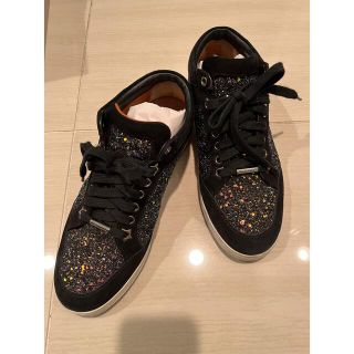 ジミーチュウ(JIMMY CHOO)のジミーチュウ  Jimmychoo ブラック　ラメ　スニーカー　24 38(スニーカー)