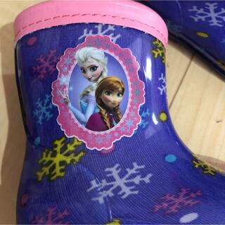 アナ雪13cm  レインブーツ　長靴　新品　パープル　紫　アナと雪の女王(長靴/レインシューズ)