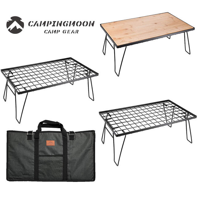 本体3点竹製天板収納バッグ材質CAMPING MOON フィールドラックBK セット T-230-3TPセット