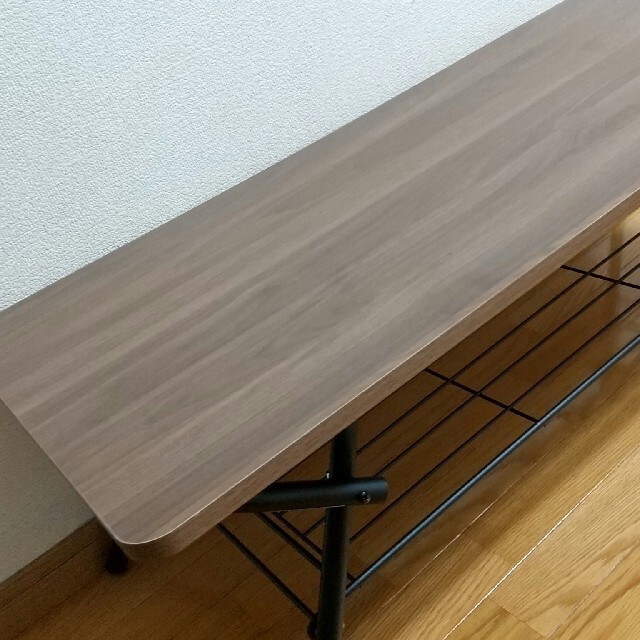 ニトリ(ニトリ)の折りたたみテーブル(シェルフィ2 9045 ミドルブラウン) インテリア/住まい/日用品の机/テーブル(折たたみテーブル)の商品写真