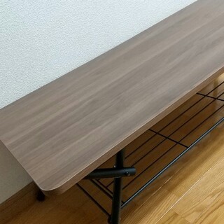 ニトリ(ニトリ)の折りたたみテーブル(シェルフィ2 9045 ミドルブラウン)(折たたみテーブル)