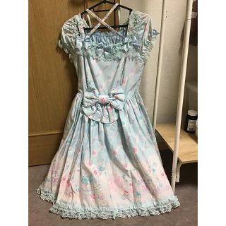 アンジェリックプリティー(Angelic Pretty)のジュエリージュレop,kcセット サックス 少々難あり(ひざ丈ワンピース)