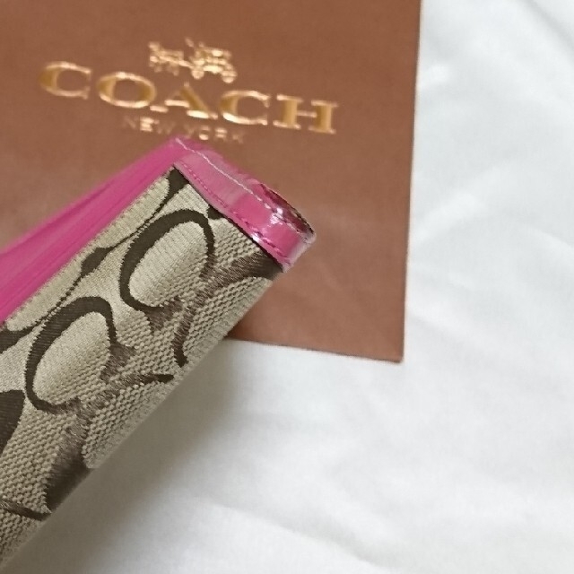 COACH(コーチ)のCOACH シグネチャー 長財布 ピンク コーチ ウォレット レディースのファッション小物(財布)の商品写真