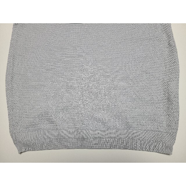 【美品】TOMOROWLAND パネルストライプ ニットTシャツ 黒×灰 M 5