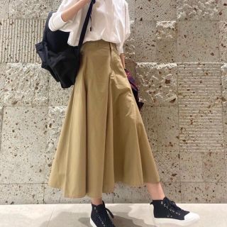 ユニクロ(UNIQLO)のUNIQLO コットンツイルフレアスカート(ロングスカート)