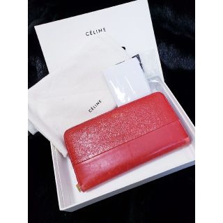 セリーヌ(celine)のセリーヌ　長財布　赤　レッド　CELINE　正規品(財布)