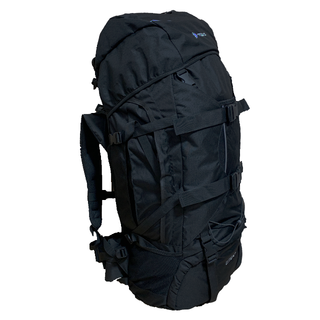 登山 防災 大容量 80L バックパック リュックサック ザック ブラック(登山用品)