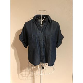 ザラ(ZARA)のZARAショートダンガリーシャツ(シャツ/ブラウス(半袖/袖なし))